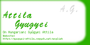attila gyugyei business card