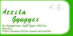 attila gyugyei business card